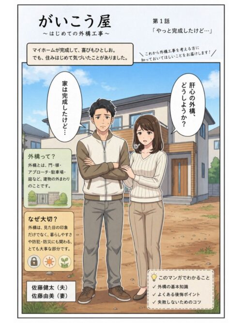 漫画でわかる、外構会社の選び方