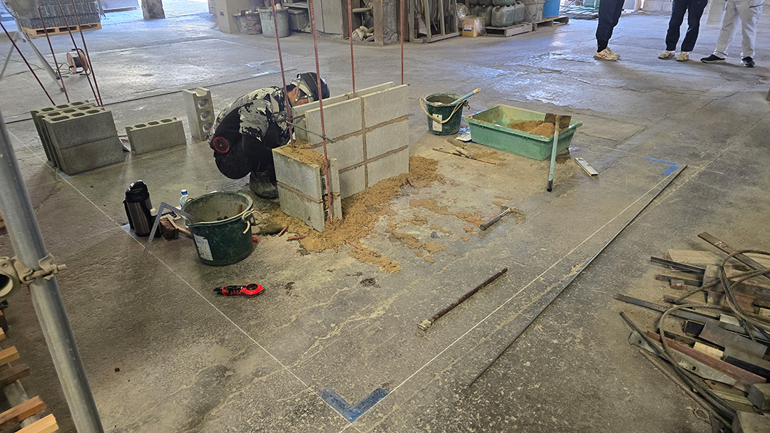 広島県初の3級ブロック技能士取得