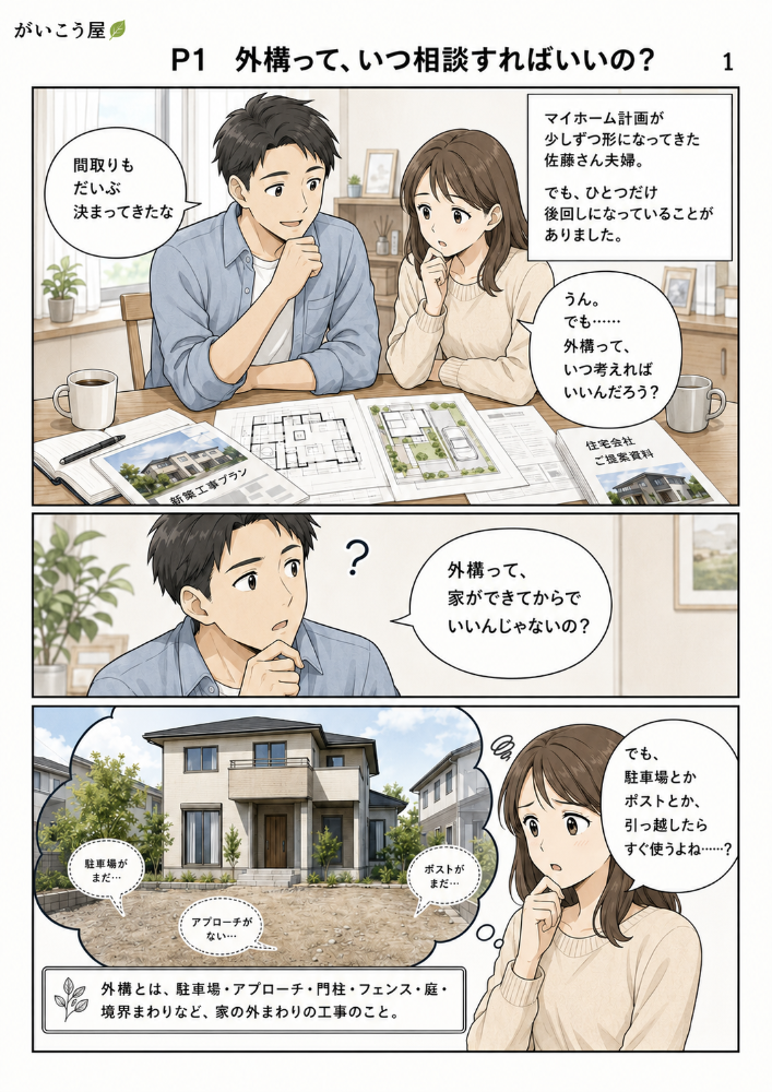 新築外構は、いつ相談・契約すればいい？