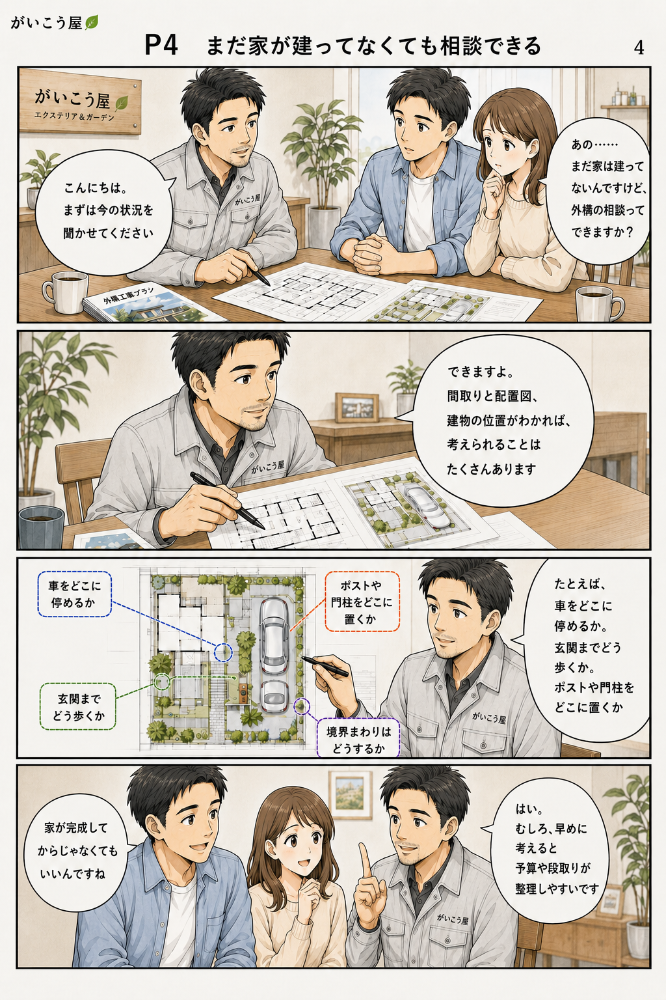 漫画でわかる、外構会社の選び方