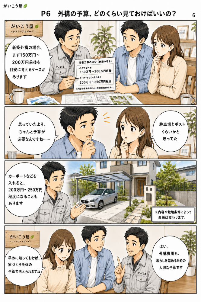 漫画でわかる、外構会社の選び方